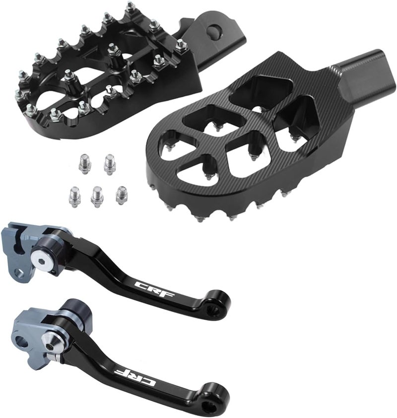 Adsspro CNC Aluminum Foot Pegs Rest Pedal Footpegs Pedal And Brake Clutch Lever Handle For CRF150F CRF230F CRF230 CRF150 F CRF 150F 230F 150 230 F 2003-2019 Dirt Pit Bike Motorbike Motocross - Image 1